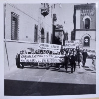 Ravenna, 1964. Manifestazione braccianti contro le denunce degli agrari
