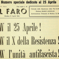Numero de «Il Faro» dedicato al 25 aprile, 21 aprile 1955
[ISMO, Archivio CGIL]