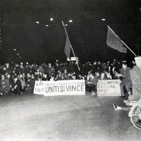 Manifestazione di protesta (da Processo all'Eridania, Documentario a cura di Renato Siiti, Editori Riuniti, 1970)