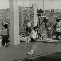 16 luglio 1961. Santarcangelo di Romagna. La costruzione della sede del PCI 