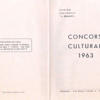 Centro Gramsci, regolamento “Concorsi culturali 1963”