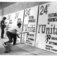 La preparazione dei pannelli della festa del 1969 
[ISMO, AFPCMO]