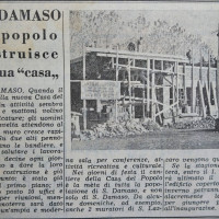 Articolo de “La Verità” sulla ricostruzione della Casa del popolo di San Damaso 
[La verità, 20 settembre 1954]