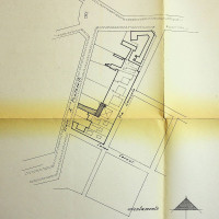 Mappa del 1955 relativa alla costruzione dell’edificio
[ISMO, AFPCMO]