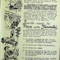 Opuscolo sulla campagna di costruzione della Casa del giovane, 1955
[ISMO, AFPCMO]