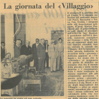 Il sindaco di Modena Alfeo Corassori in visita al villaggio artigiano con una delegazione istituzionale, 1961 
[L’Unità, giugno 1961]