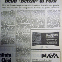 L'Unità Emilia Romagna, 18 aprile 1971, p. 11- articolo su una assemblea fra operai della Becchi e rappresentanti dei Partiti e delle istituzioni forlivesi, 17 aprile 1971