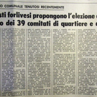 L'Unità Emilia Romagna, 22 febbraio 1972, p. 8- articolo relativo ad un Covegno comunale del PCI sul funzionamento dei quartieri, febbraio 1972
