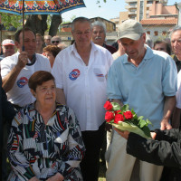 25 luglio 2009. Rimini, Ghetto Turco. Carla Voltolina, moglie di Sandro Pertini, all'inaugurazione del monumento al marito