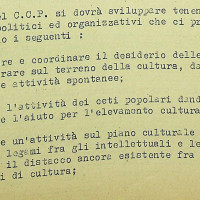 Alcuni obiettivi delle iniziative del Circolo del cinema Pasinetti, riflessioni redatte dalla Commissione cultura della federazione modenese del PCI, 1953
[ISMO, APCMO]