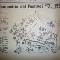  La pianta del Festival dell'Unità ai Giardini Margherita (1954)