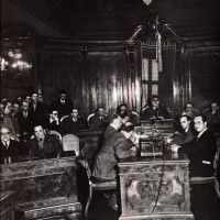 Dozza sindaco nella prima seduta del Consiglio comunale dopo le amministrative del 1946