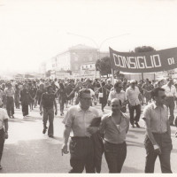Fondo Fotografico Michele Minisci- corteo dei lavoratori della Mangelli e della Becchi, 26 luglio 1972