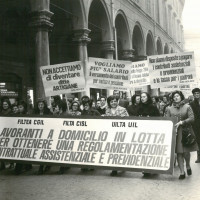 Manifestazione sindacale per la regolarizzazione del lavoro a domicilio
[ISMO, AFPCMO]