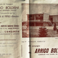 21 aprile 1963. Santarcangelo di Romagna. Volantino per l’inaugurazione della nuova sede del Pci santarcangiolese