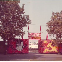 L’ingresso della festa del 1974, su viale Fontanelli
[ISMO, AFPCMO]