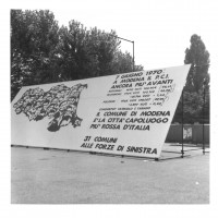 1970, Festa dell’Unità provinciale di Modena: i pannelli sugli iscritti al PCI
[ISMO, AFPCMO]