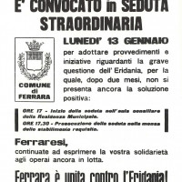 Volantino, 11 gennaio 1969 (da Processo all'Eridania, Documentario a cura di Renato Siiti, Editori Riuniti, 1970)