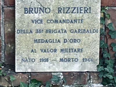 Ferrara, lapide commemorativa di Bruno Rizzieri