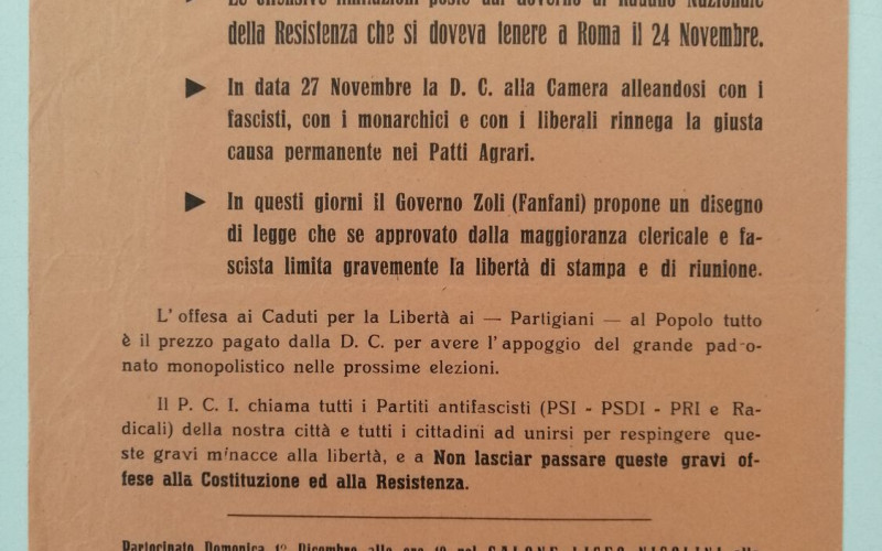 Partito comunista italiano – PCI.  Federazione provinciale di Piacenza